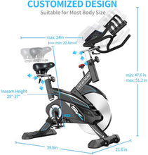 
                        
                          गैलरी व्यूवर में इमेज लोड करें, pooboo Exercise Bike, Indoor Cycling Bike Stationary Belt Drive - JOY2ESpree
                        
                      