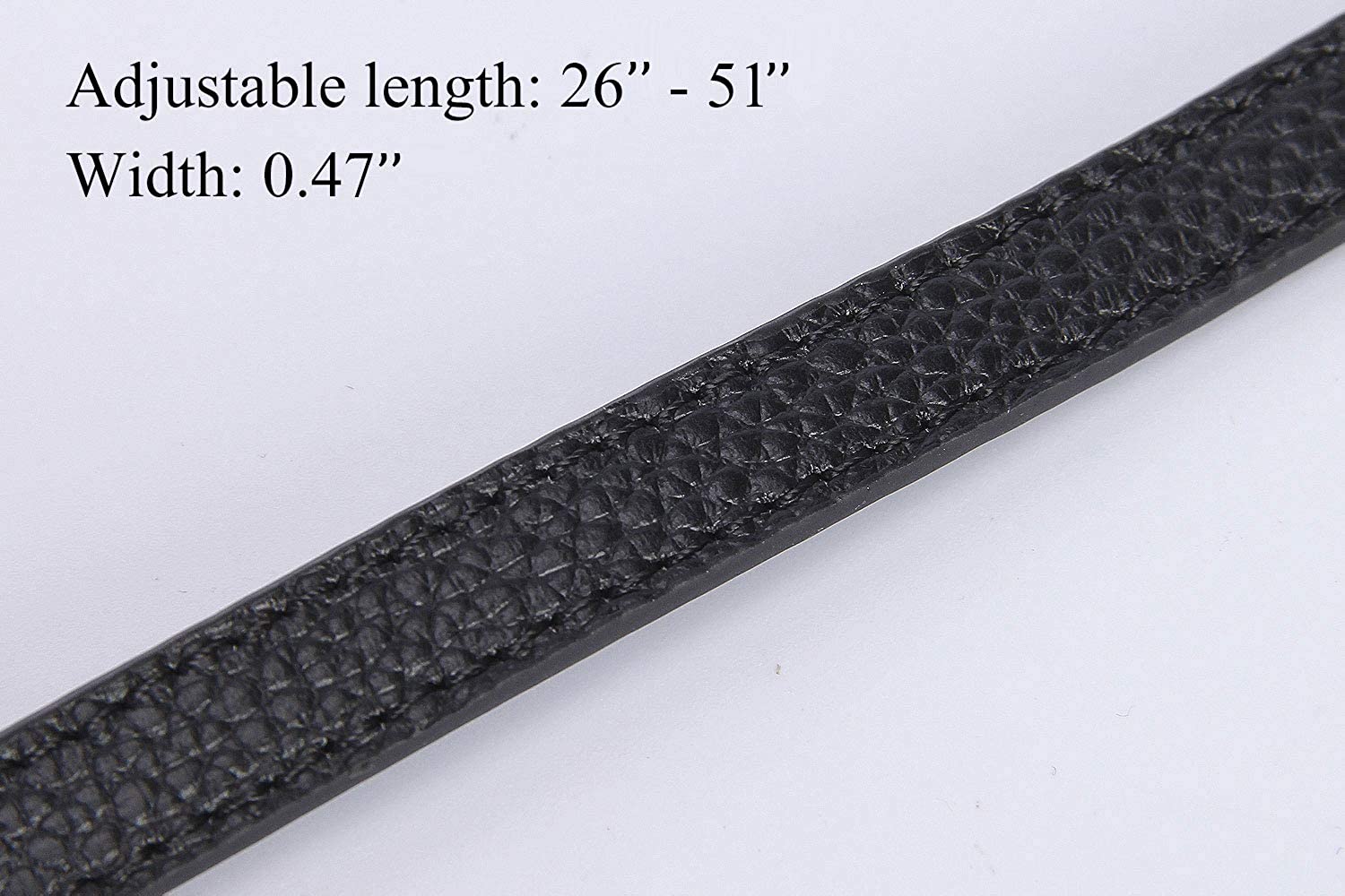 VanEnjoy Adjustable Genuine Leather Crossbody Straps Replacement - Width 1/2“, Length 25”-51”