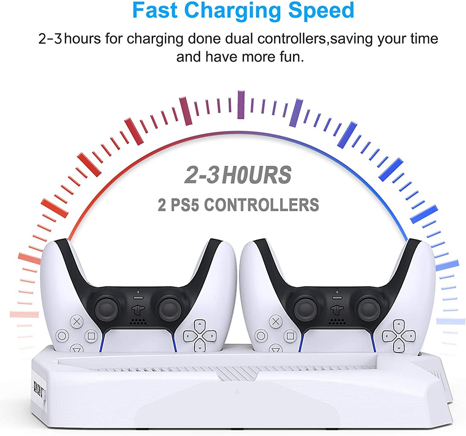 Vertical Stand with Cooling Fan for PS5 Console and Playstation 5 Digital Edition - JOY2ESpree