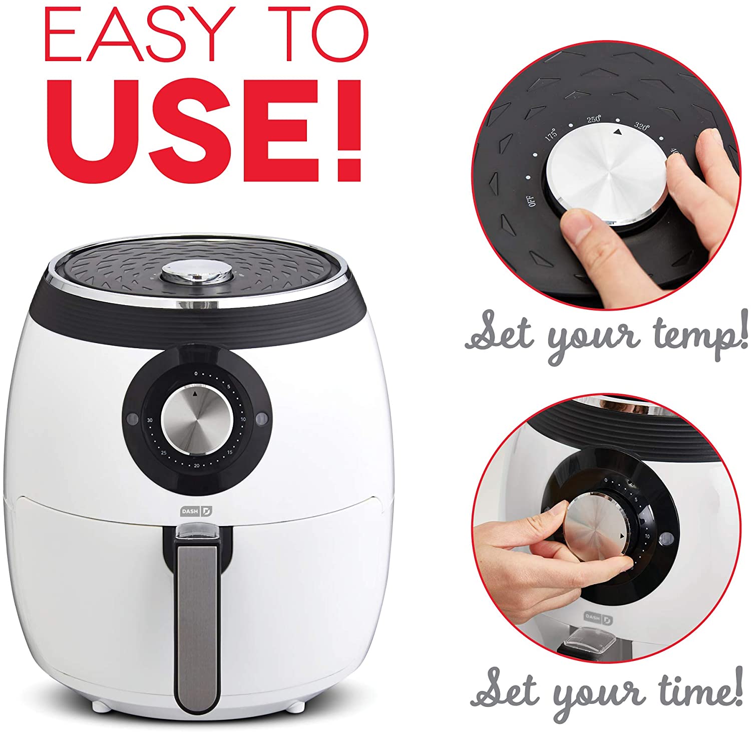 Dash DFAF455GBAQ01 Deluxe Electric Air Fryer + Oven Cooker with Temperature Control