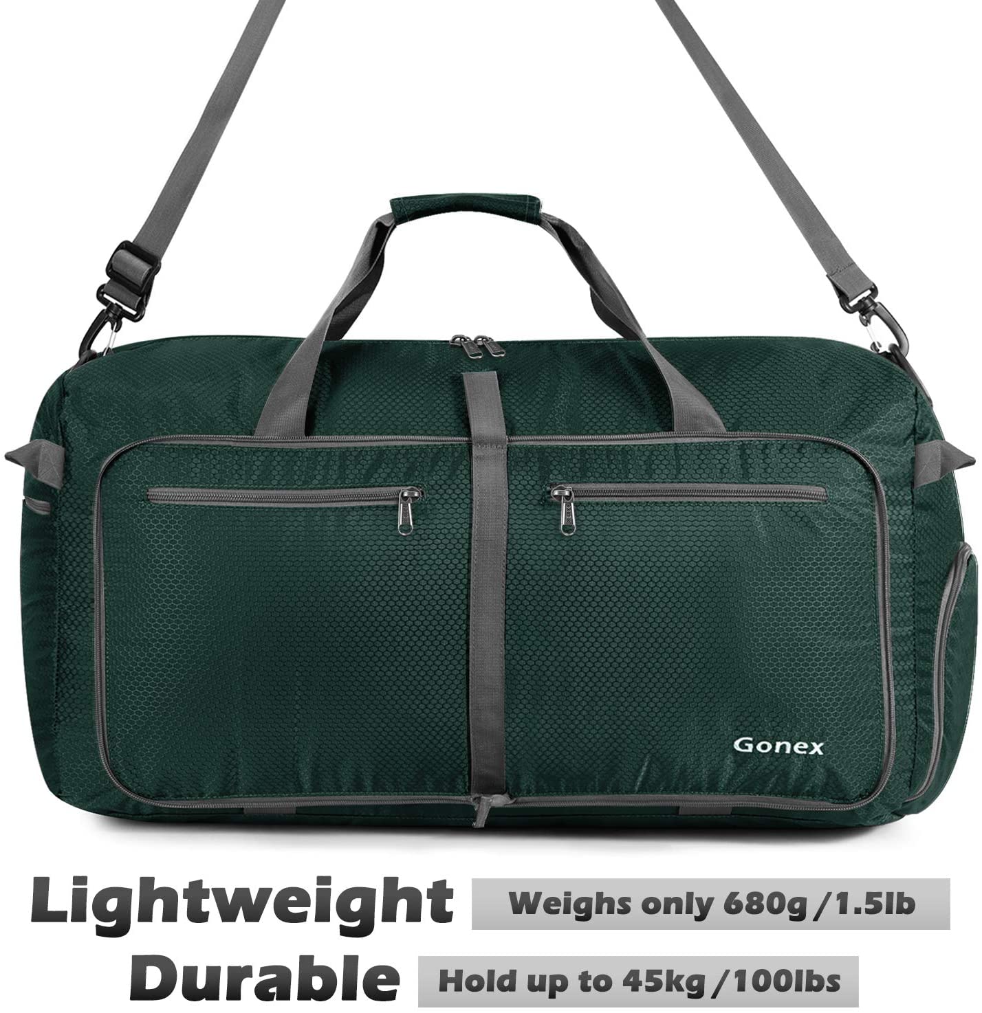 Gonex 150L Travel Duffel Bag Foldable Extra Large Duffle Bag XL Heavy Duty for Men Women for Luggage Shopping Gray