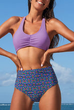 
                        
                          Muat gambar ke penampil Galeri, CUPSHE Women's High Waisted Bikini Floral Lace Up Two Piece Swimsuits
                        
                      