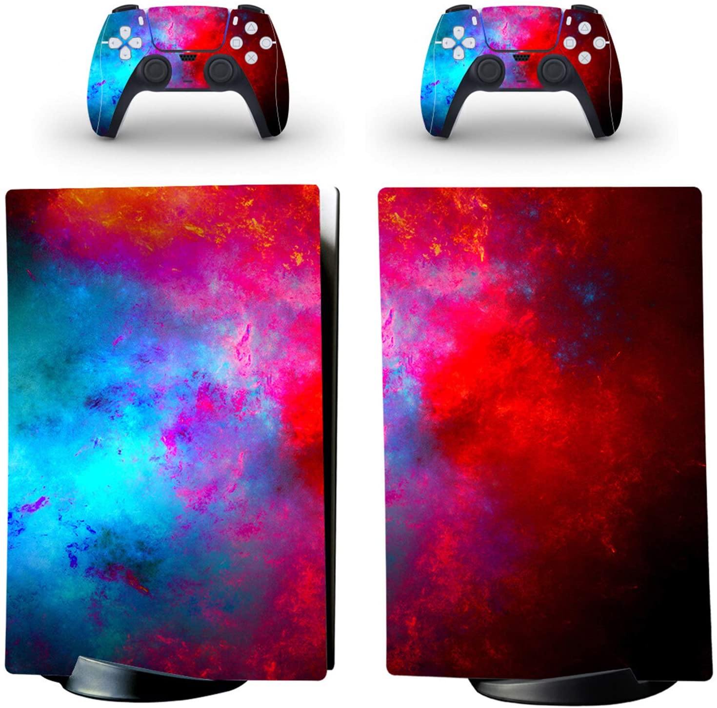 gotor Vinyl Skin Decals Cover Sticker for PS5 Playstation 5 Digital Edition Console and 2 Controllers Skins (Playstation 5 Digital Edition, A07) - JOY2ESpree