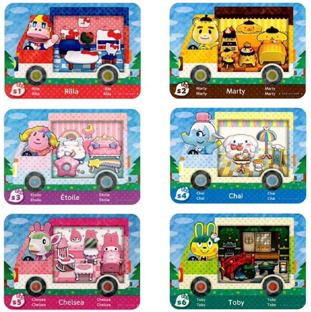 6pcs Collaboration Pack for Animal Crossing,NFC Sanrio Card,Compatible Switch Games New Horizons (A2) - JOY2ESpree