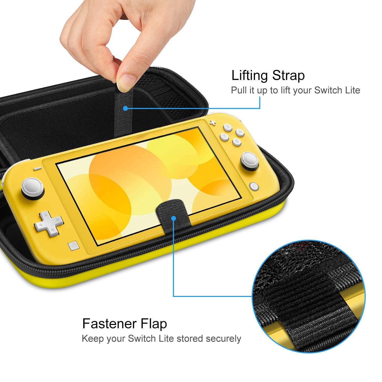 Fintie Carry Case for Nintendo Switch Lite 2019 - [Shockproof] Hard Shell Protective Cover Bag with 15 Game Card/2 Micro SD Card Slots - JOY2ESpree