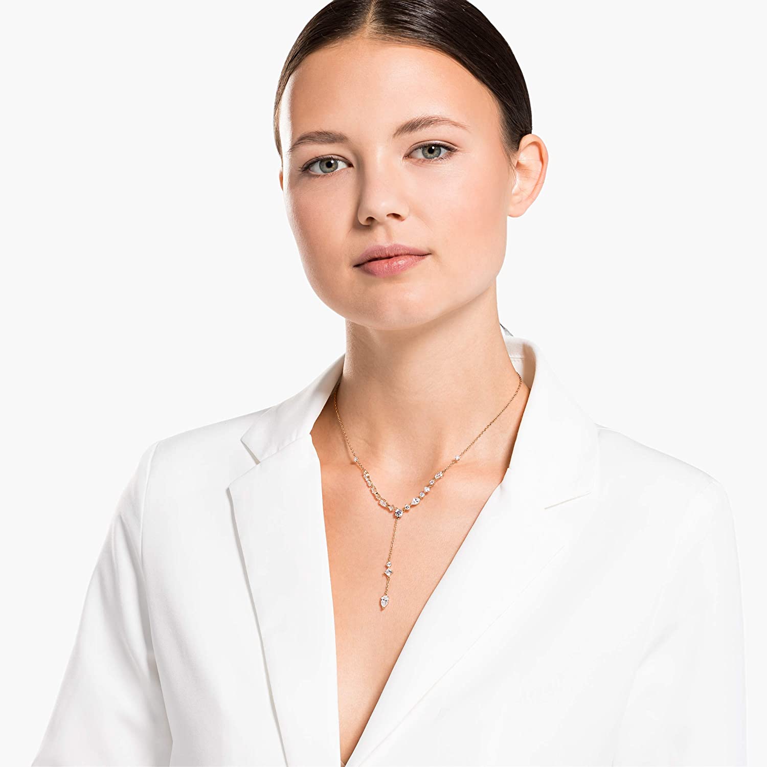 SWAROVSKI Women's Attract Jewelry Collection, Rhodium Finish, Clear Crystals - JOY2ESpree
