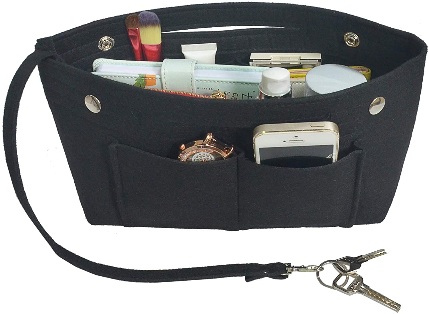 YIICOOLY Felt Tote Handbag Purse Organizer Insert Divider Shaper Bag in Bag