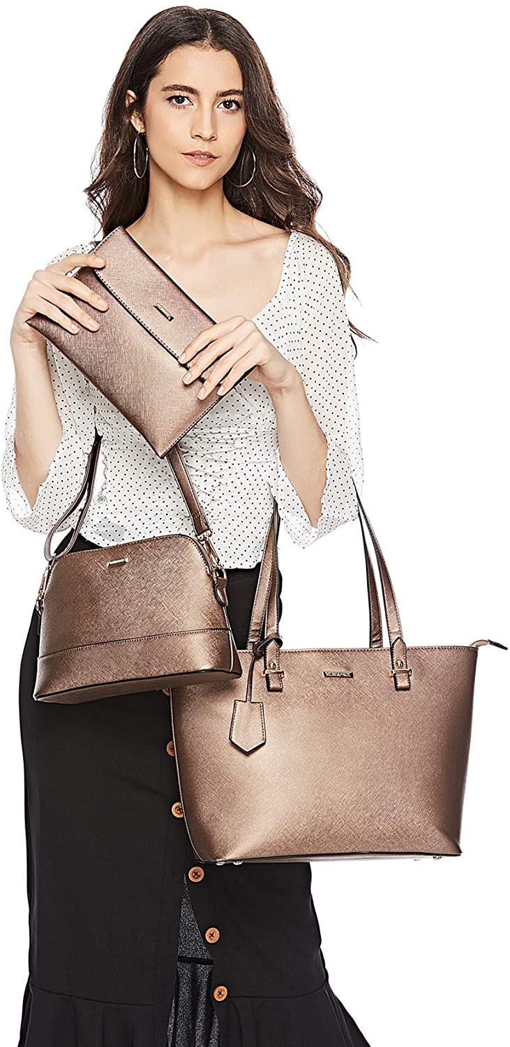 Women Fashion Handbags Wallet Tote Bag Shoulder Bag Top Handle Satchel Purse Set 4pcs