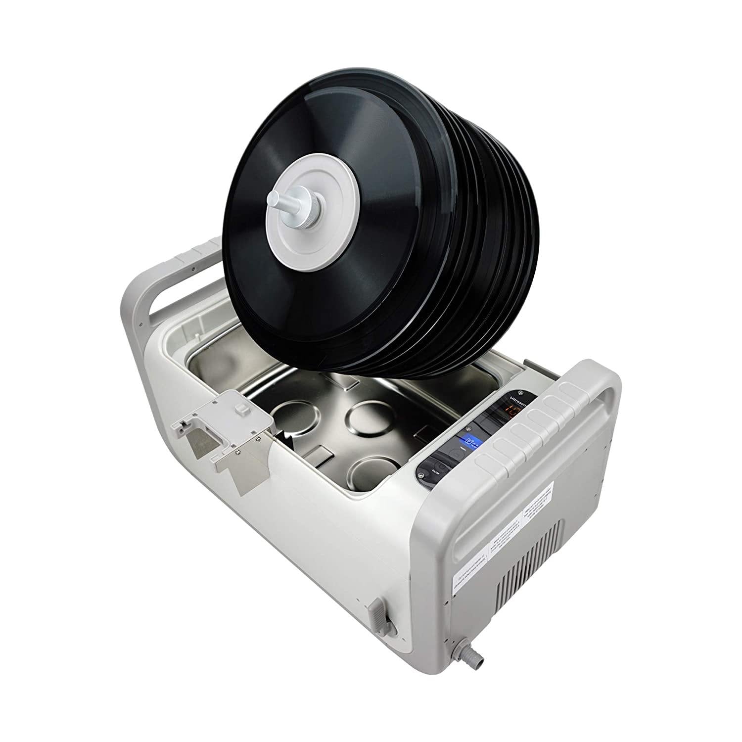 iSonic P4875II+MVR10 Motorized Ultrasonic Vinyl Record Cleaner, 110V (10-Records) - JOY2ESpree