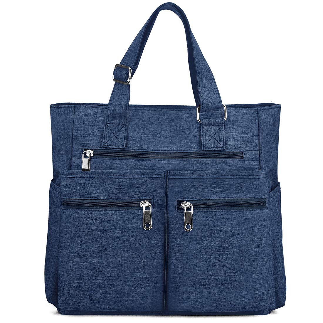 Canvas Tote Bag Waterproof Nylon Multi Pocket Shoulder Bags Laptop Work Bag Teacher Purse and Handbags for Women & Men