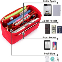 
                        
                          画像をギャラリービューアに読み込む, APSOONSELL Felt Purse Organizer Insert with Card Case, Tote Handbag Organizer Bag Insert with Zipper
                        
                      