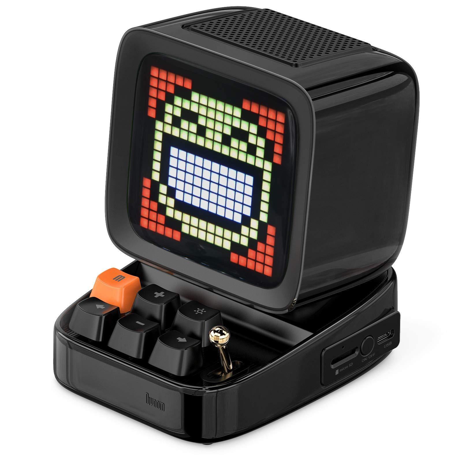 Divoom Ditoo Retro Pixel Art Game Bluetooth Speaker with 16X16 LED App Controlled Front Screen (Black) - JOY2ESpree