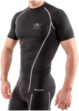 
                        
                          गैलरी व्यूवर में इमेज लोड करें, Mava Sports Men's Short Sleeve Compression T Shirt - Workout Baselayer Shapewear - JOY2ESpree
                        
                      