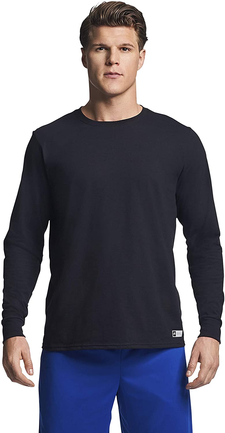 Russell Athletic Men's Cotton Performance Long Sleeve T-Shirts