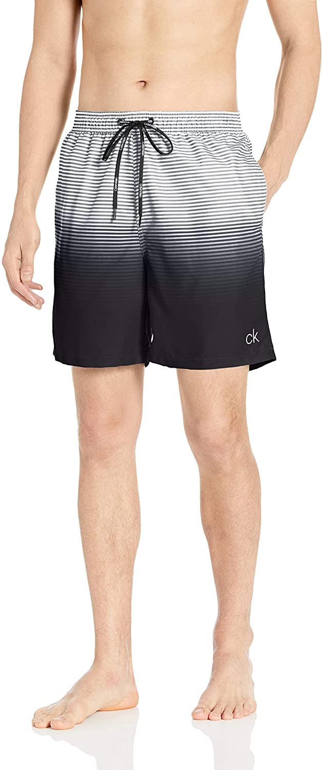 Calvin Klein Men's 7 Inch Elastic Waist Quick Dry Swim Trunk