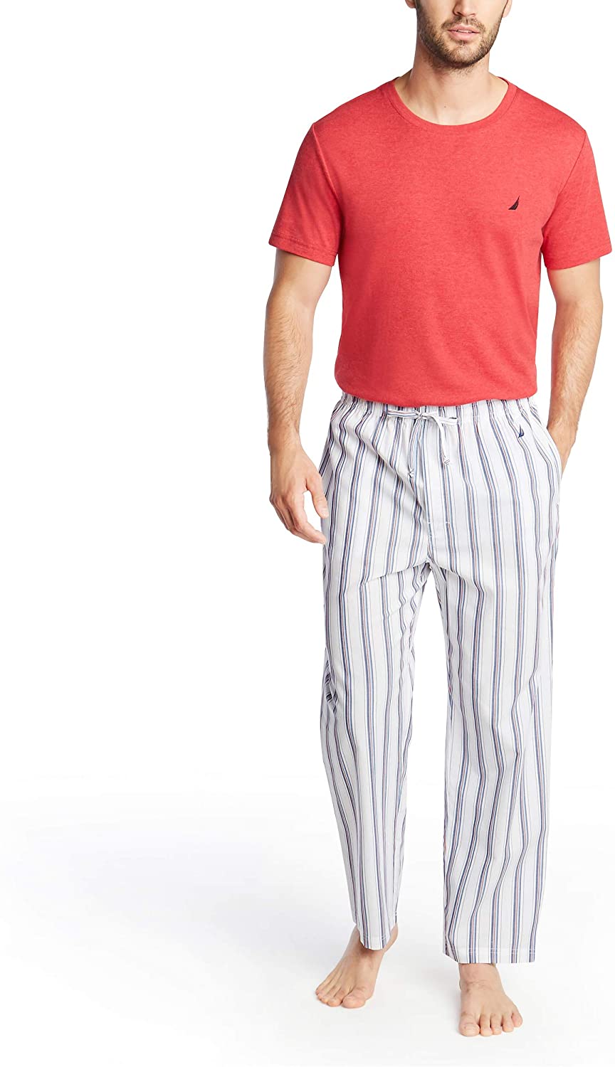 Nautica Men's Soft Woven 100% Cotton Elastic Waistband Sleep Pajama Pant - JOY2ESpree