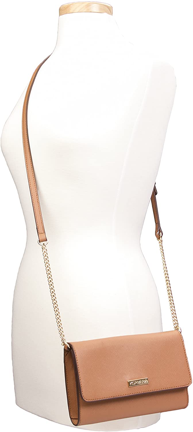 Korvara Small Crossbody Purse with Detachable Strap - Vegan Saffiano Leather Envelope Wallet for Women