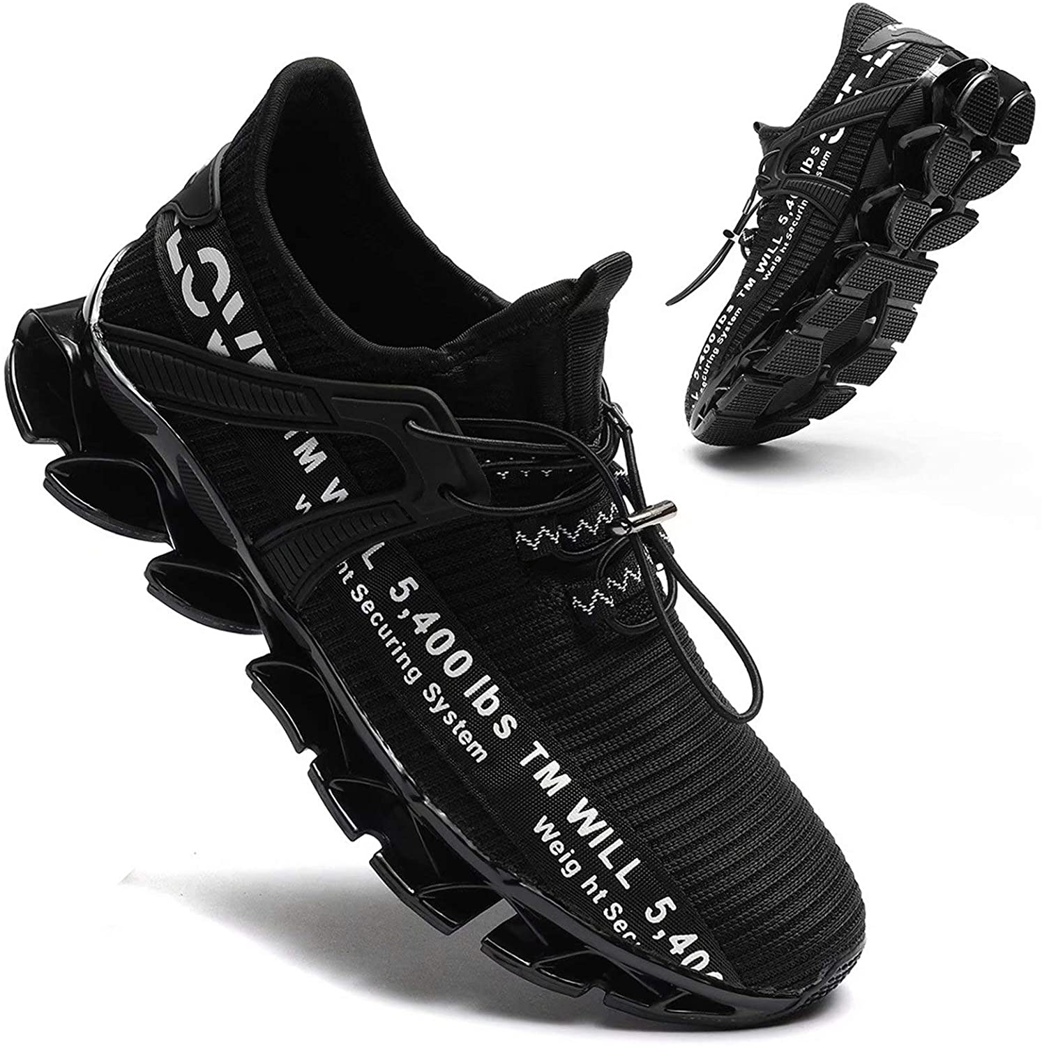 Pozvnn Mens Blade Sneakers Athletic Running Shoes Non Slip Walking Fashion Tennis Shoes