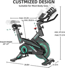 
                        
                          將圖片載入圖庫檢視器 pooboo Exercise Bike, Heavy Duty Indoor Cycling Bike Stationary Belt Drive - JOY2ESpree
                        
                      