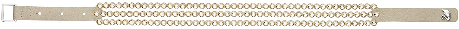 SWAROVSKI Women's Leather Look Crystal Power Bracelet Collection - JOY2ESpree