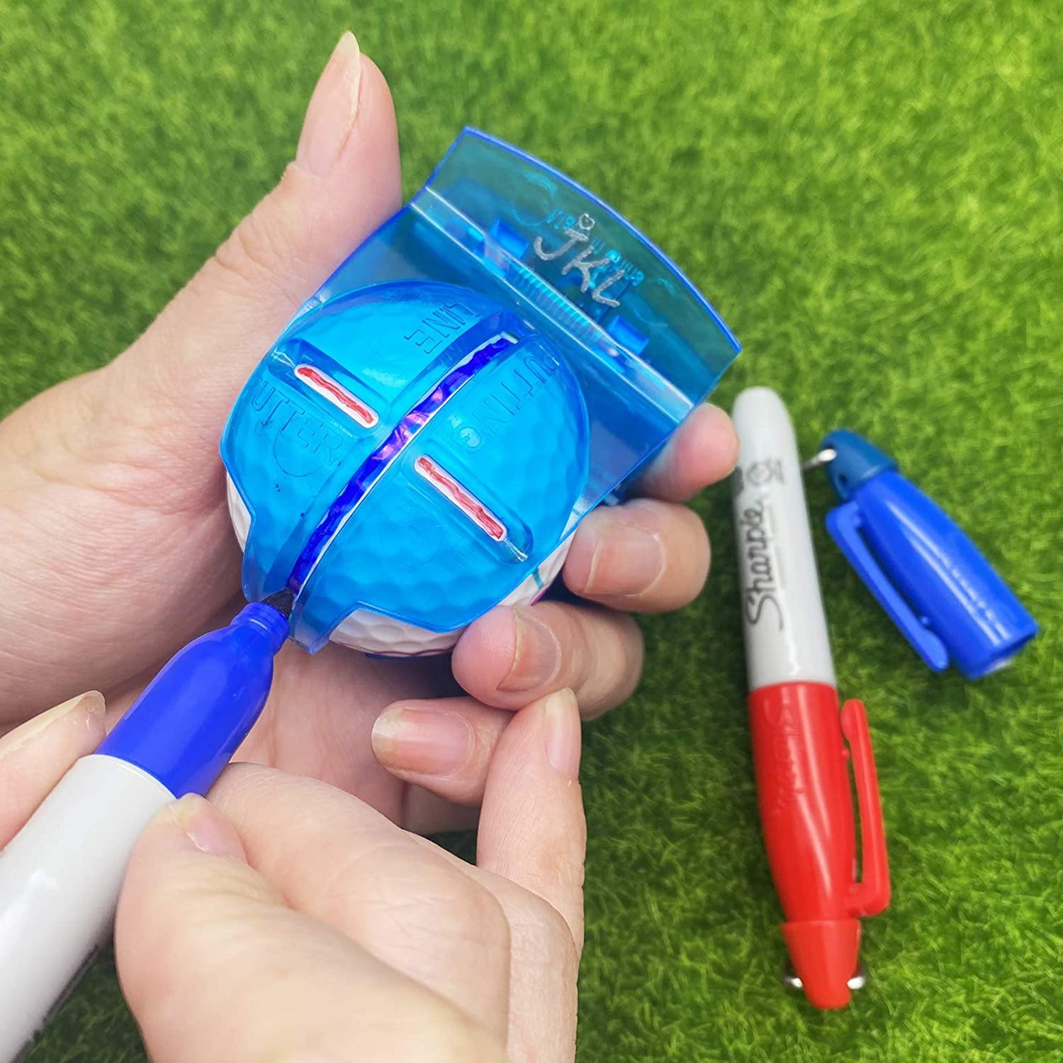 JKL Golf Ball Marker Alignment Tool-Golf Accessories for Golf Ball Marker Line Liner Drawing Stencil Kit - JOY2ESpree