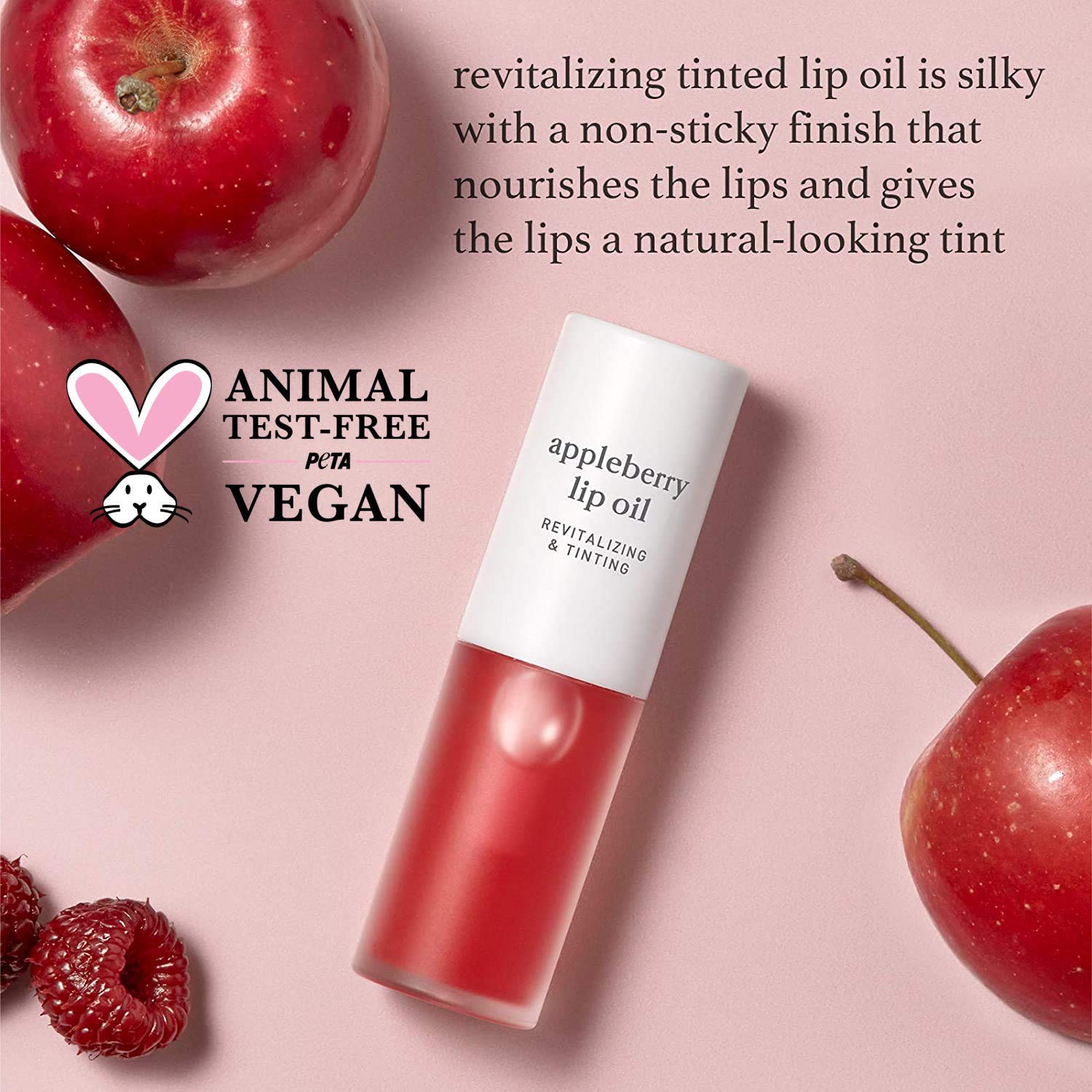 NOONI Appleberry Lip Oil | Korean Lip Oil To Soothe Dry Lips | Skincare, Vegan, Cruelty-free, PETA Certified, Paraben-free, Mineral-Oil free