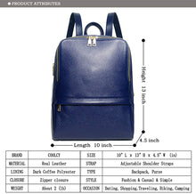 
                        
                          画像をギャラリービューアに読み込む, Coolcy Hot Style Women Real Genuine Leather Backpack Fashion Bag
                        
                      