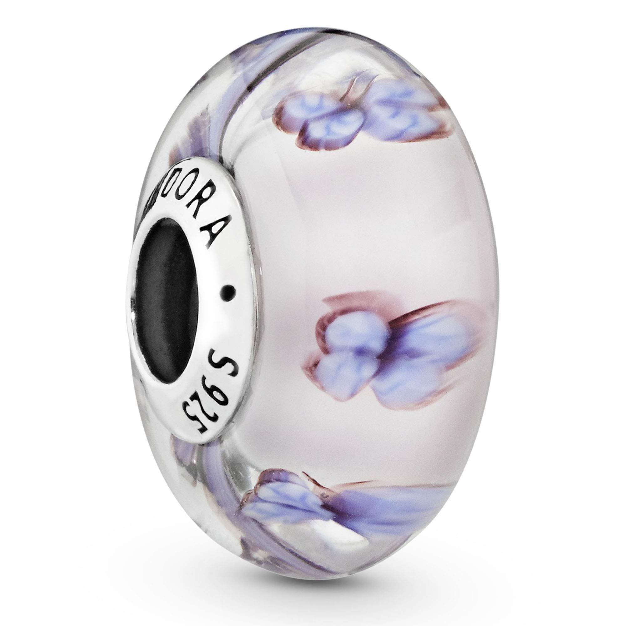 Pandora Jewelry Butterfly Pink Murano Glass Sterling Silver Charm - JOY2ESpree