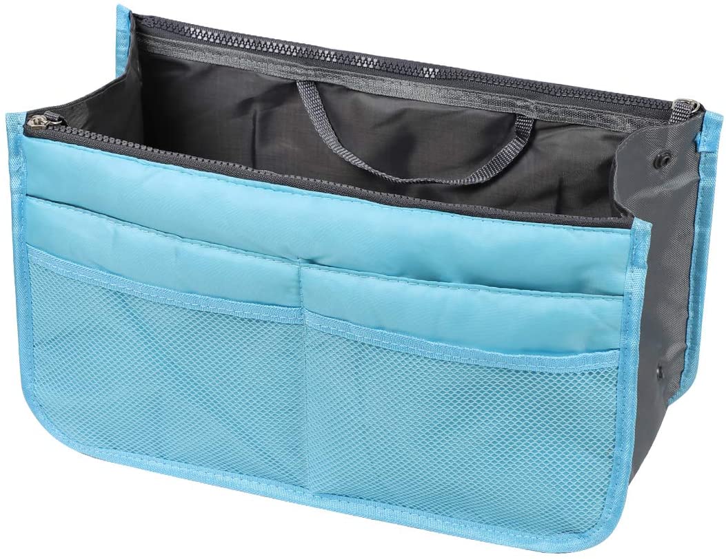 Insert Bag Organizer, Bag in Bag for Handbag Purse Organizer (13 Pockets, Black)