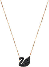 
                        
                          將圖片載入圖庫檢視器 SWAROVSKI Women's Iconic Swan Jewelry Collection, Rose Gold Tone Finish, Black Crystals - JOY2ESpree
                        
                      