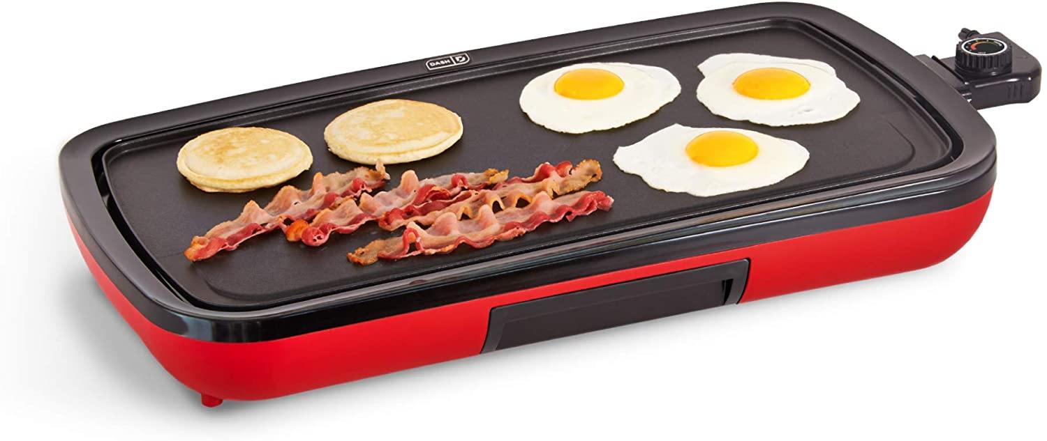 DASH DEG200GBRD01 Everyday Nonstick Electric Griddle for Pancakes, Burgers, Quesadillas, Eggs & other on the go Breakfast - JOY2ESpree
