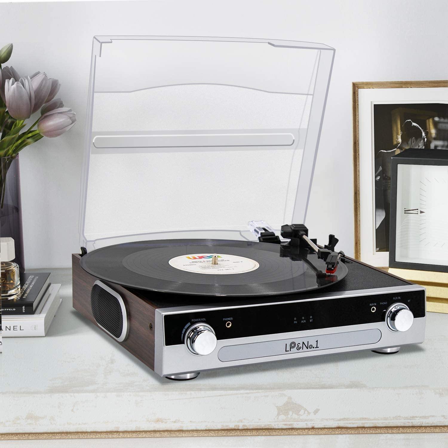 LP&No.1 Bluetooth Record Player with USB Play and Recording - JOY2ESpree