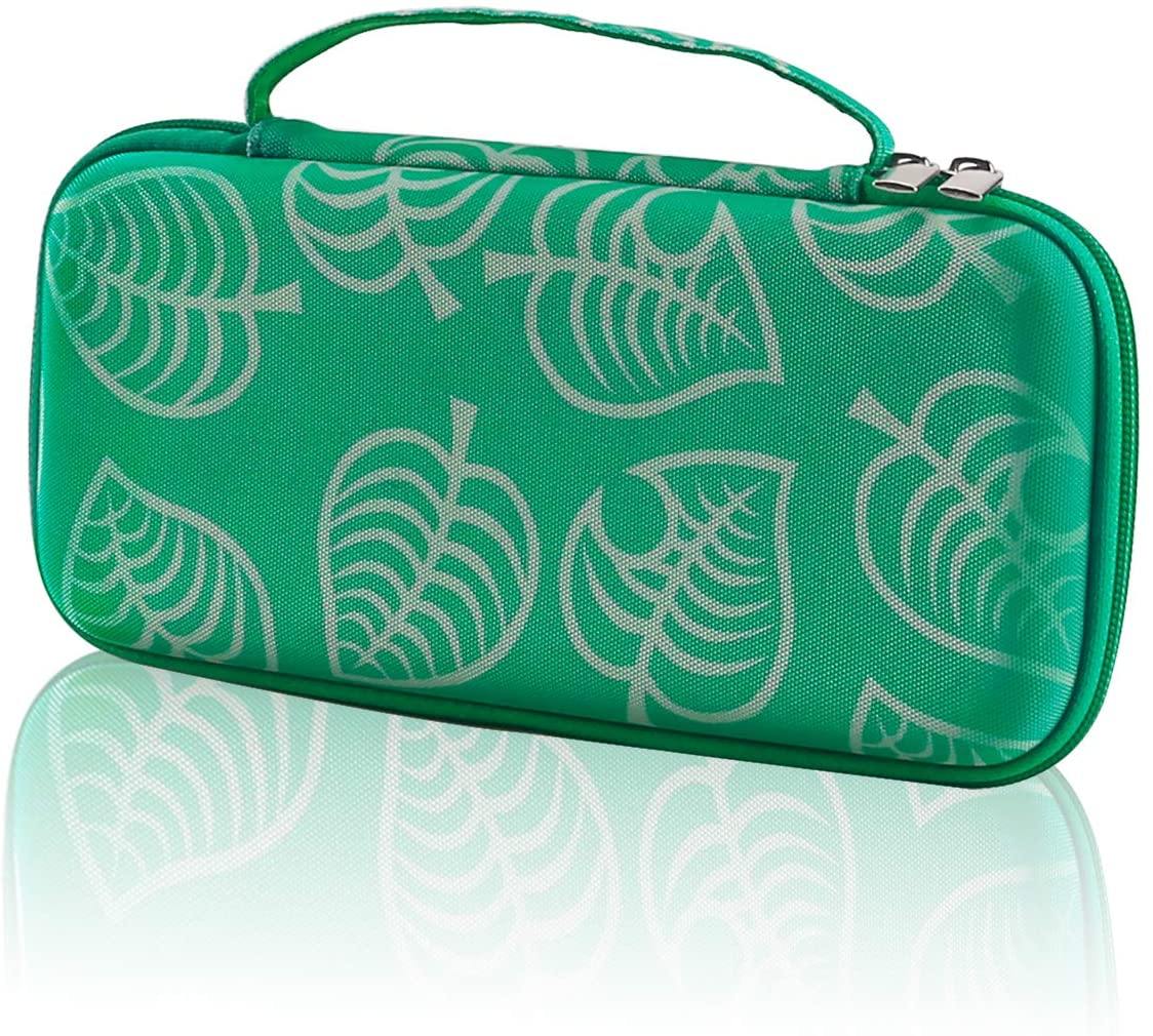 Carrying Case for Nintendo Switch,Travel Carry Cover Hard Shell Storage for Leaf Crossing NS Console and Accessories - JOY2ESpree