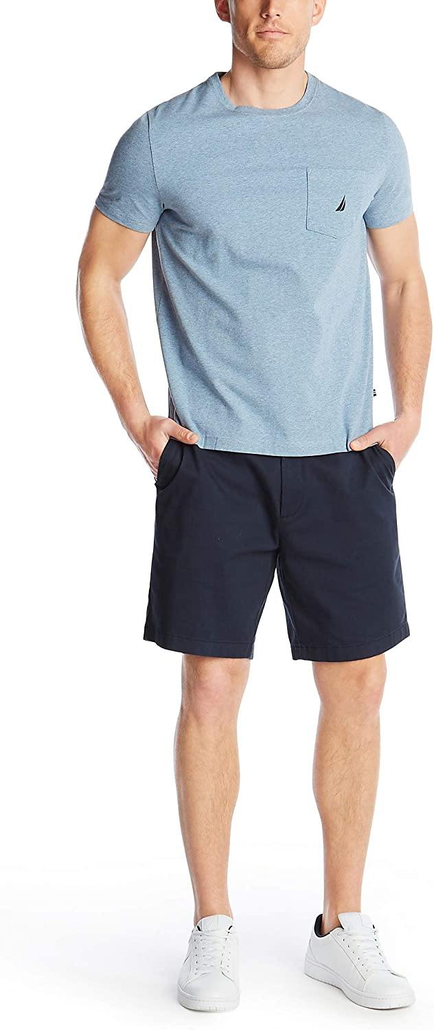 Nautica Men's Solid Crew Neck Short-Sleeve Pocket T-Shirt - JOY2ESpree