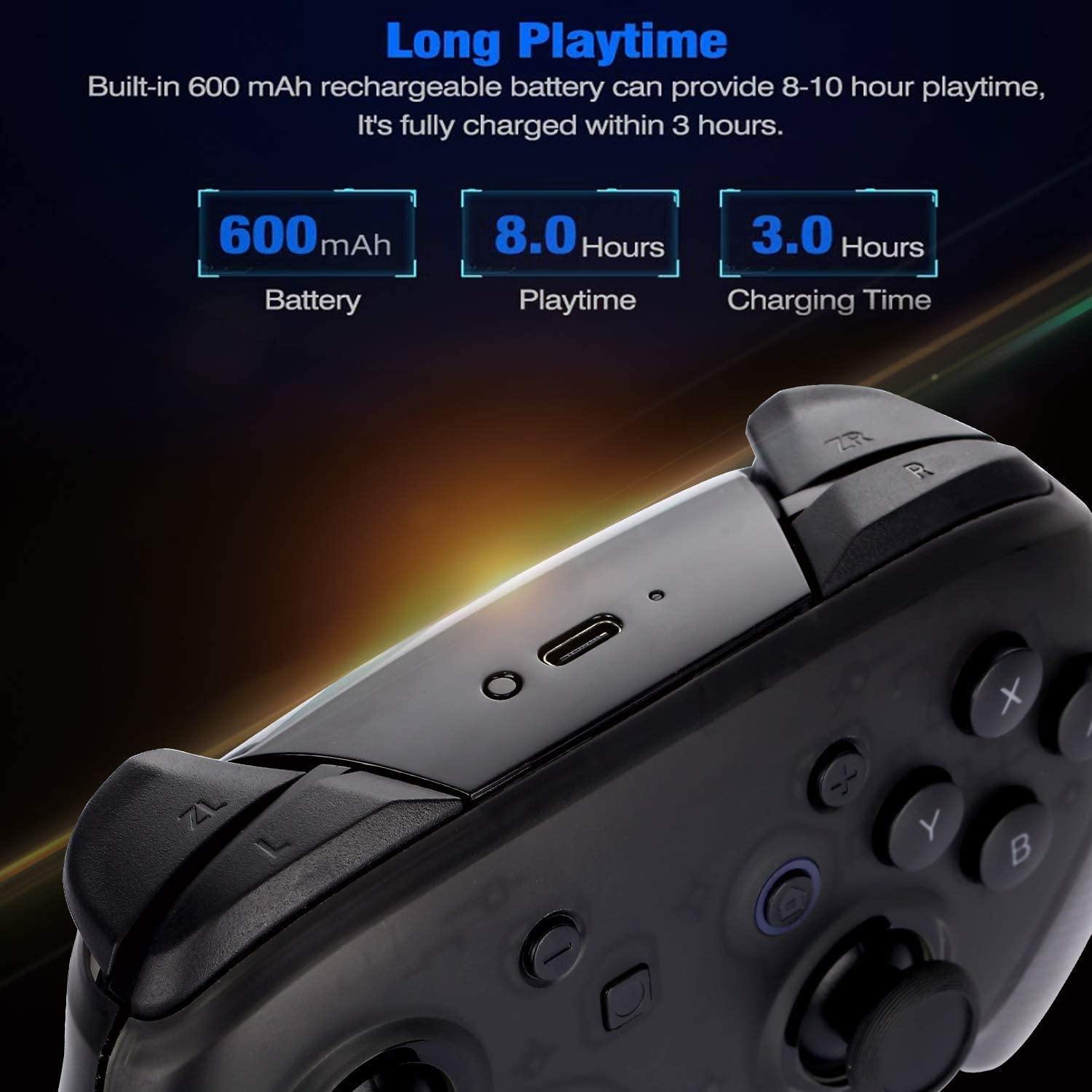 Wireless pro Game Controller 2-Pack for Nintendo Switch by Gamebound (Black & White) - JOY2ESpree