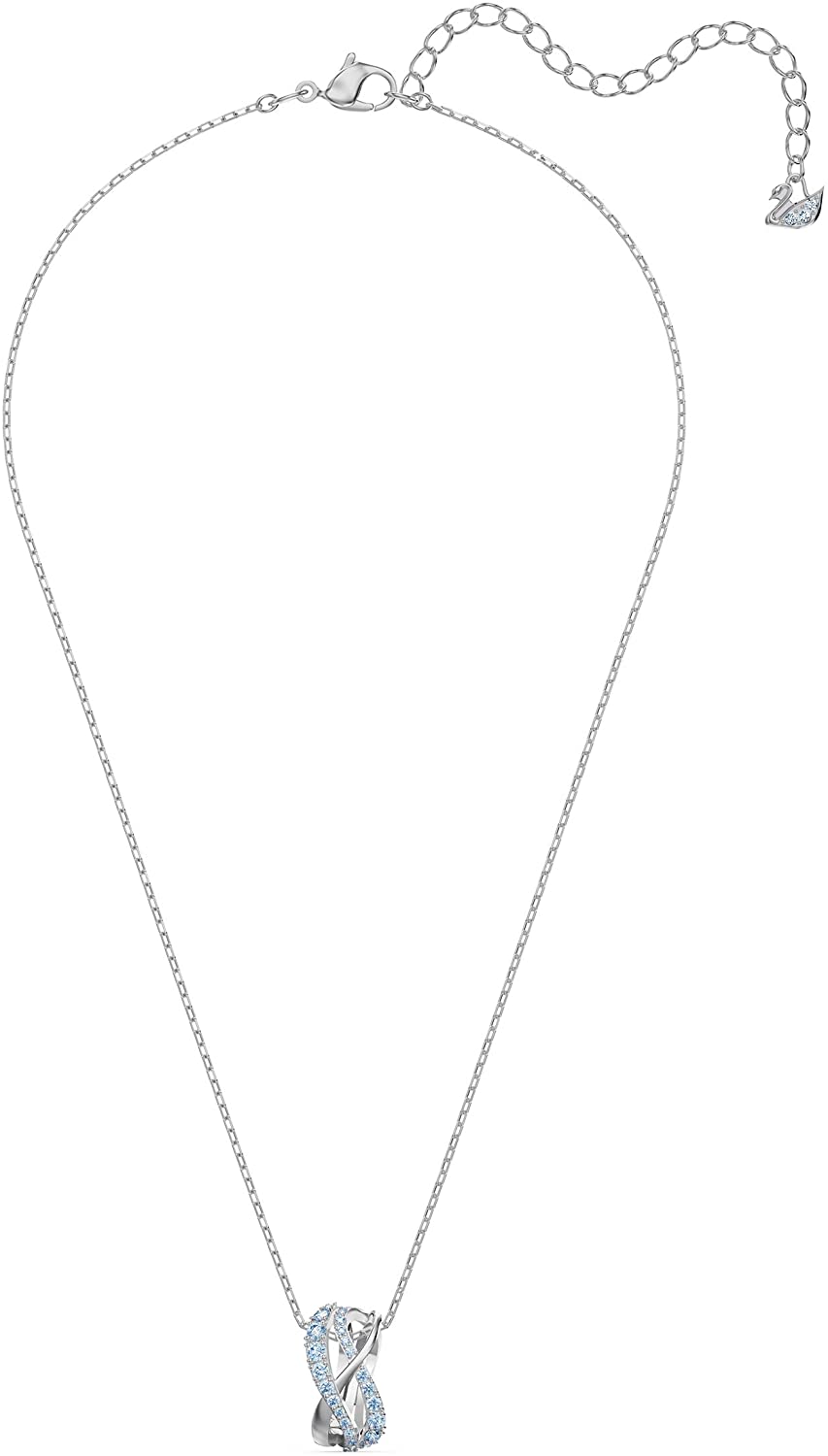 Swarovski Women's Twist Row Necklace Collection, Blue Crystals, Purple Crystals, Clear Crystals - JOY2ESpree