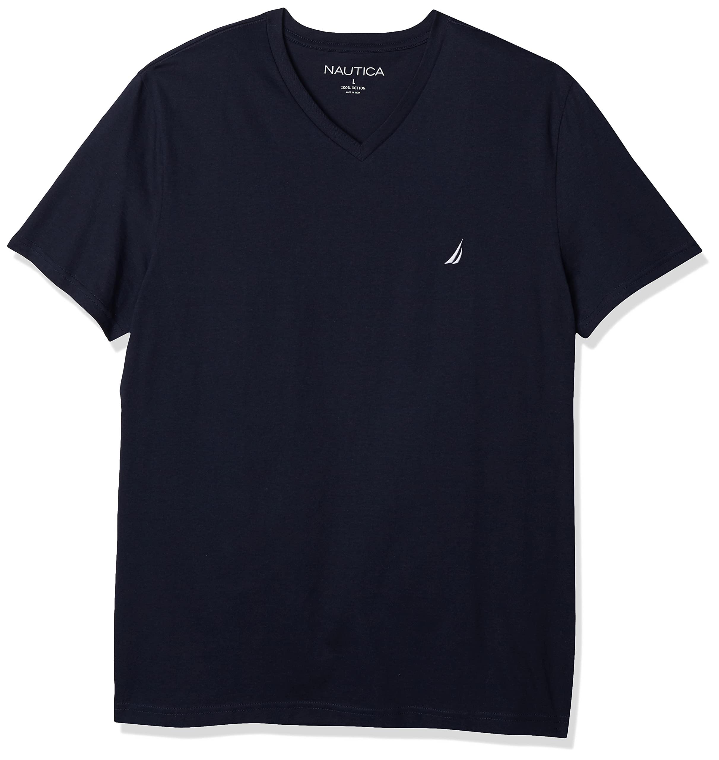Nautica Men's Short Sleeve Solid Slim Fit V-Neck T-Shirt - JOY2ESpree