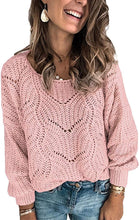 
                        
                          Muat gambar ke penampil Galeri, Dokotoo Womens Cute Soft Crewneck Long Sleeve Hollow Cable Knit Pullover Sweaters
                        
                      