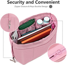 
                        
                          Load image into Gallery viewer, bridawn Nylon Tote Organizer Purse Insert Pocketbook Organizer Insert Handbag Divider with Handles Zipper Closure
                        
                      