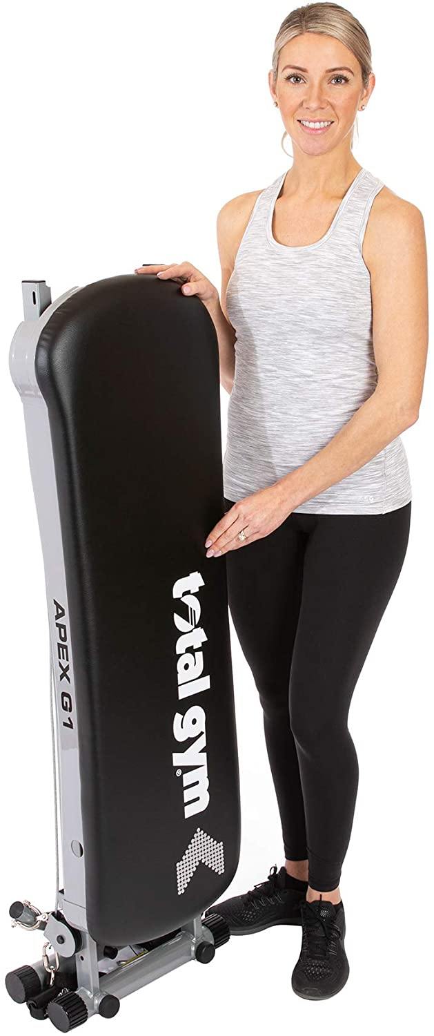 Total Gym APEX Versatile Indoor Home Workout Total Body Strength Training Fitness Equipment with up to 10 Levels of Resistance and Attachments - JOY2ESpree