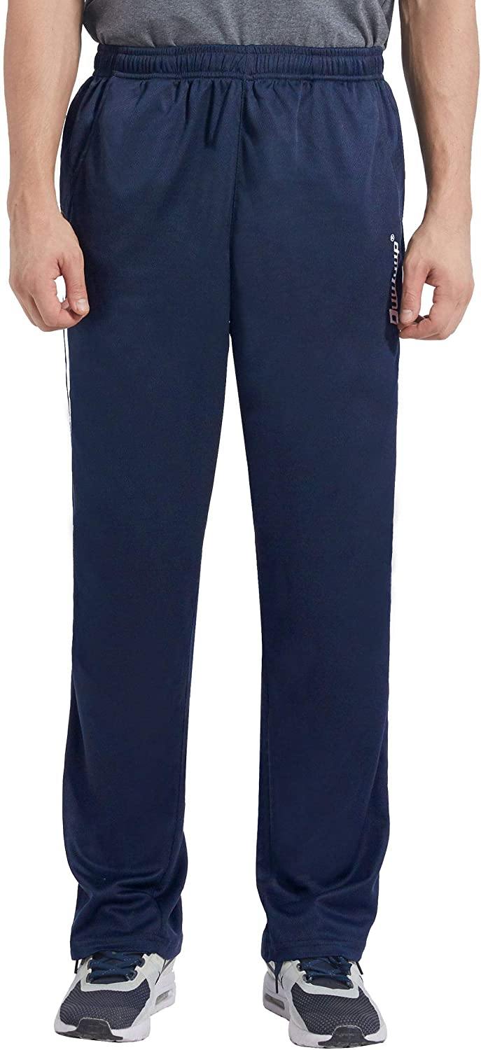 Duuluup Mens Jogger Sweatpants with Pockets Open Bottom Elastic Waist Workout Pants for Training Track Running - JOY2ESpree
