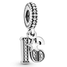 
                        
                          Muat gambar ke penampil Galeri, Pandora Jewelry 16 Years of Love Cubic Zirconia Charm in Sterling Silver - JOY2ESpree
                        
                      