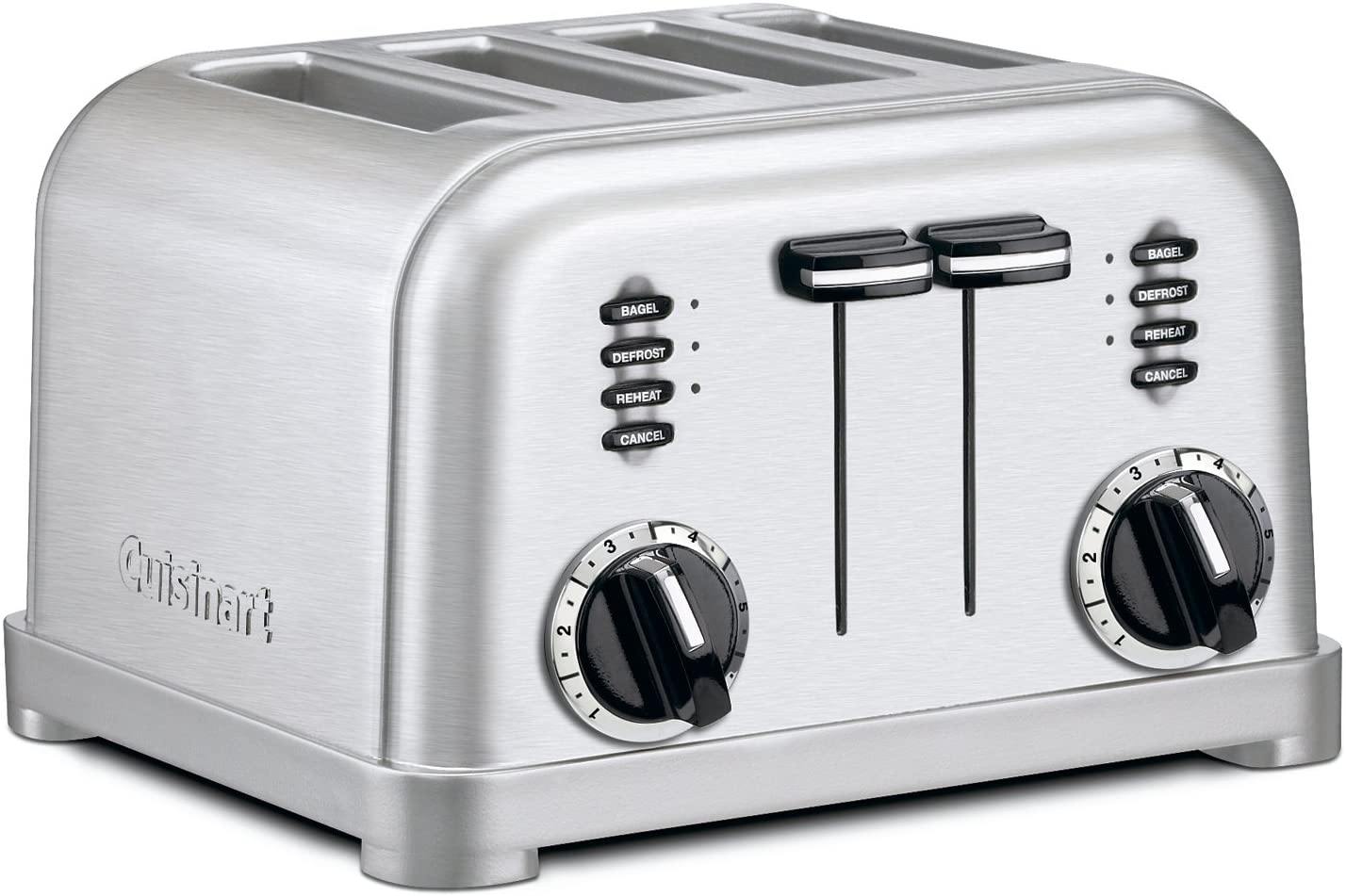 Cuisinart CPT-180P1 Metal Classic 4-Slice toaster, Brushed Stainless - JOY2ESpree