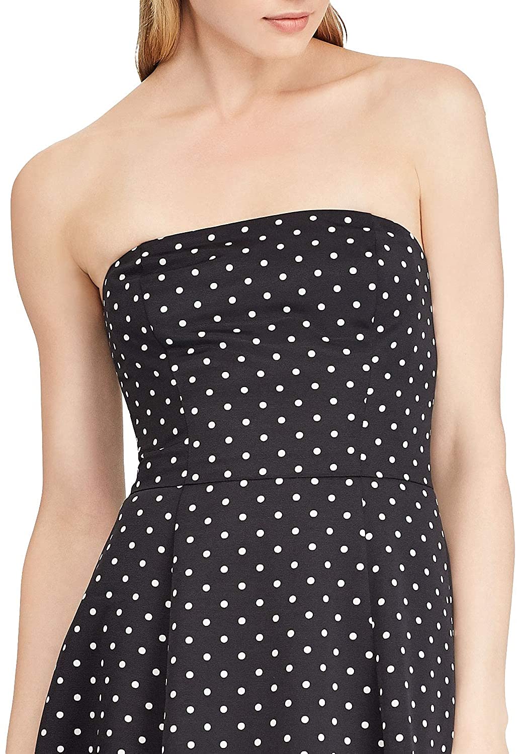 LAUREN RALPH LAUREN Womens Taranne Polka-Dot Faille Evening Dress