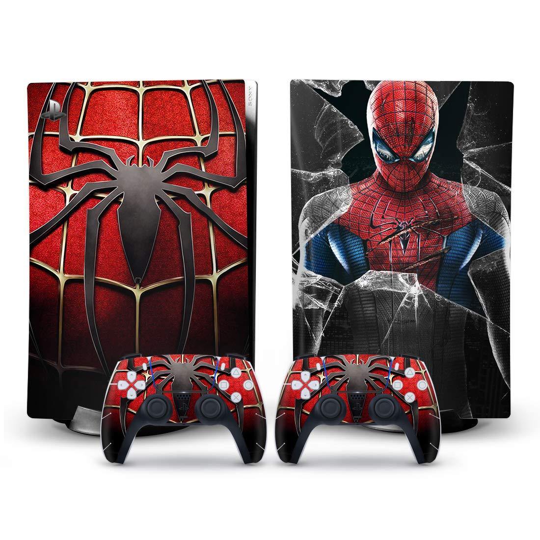 Mmoptop PS5 Skin SPI-der-Man for Playstation 5 Disc Edition with Console and Dualsense Controller Full Set - JOY2ESpree