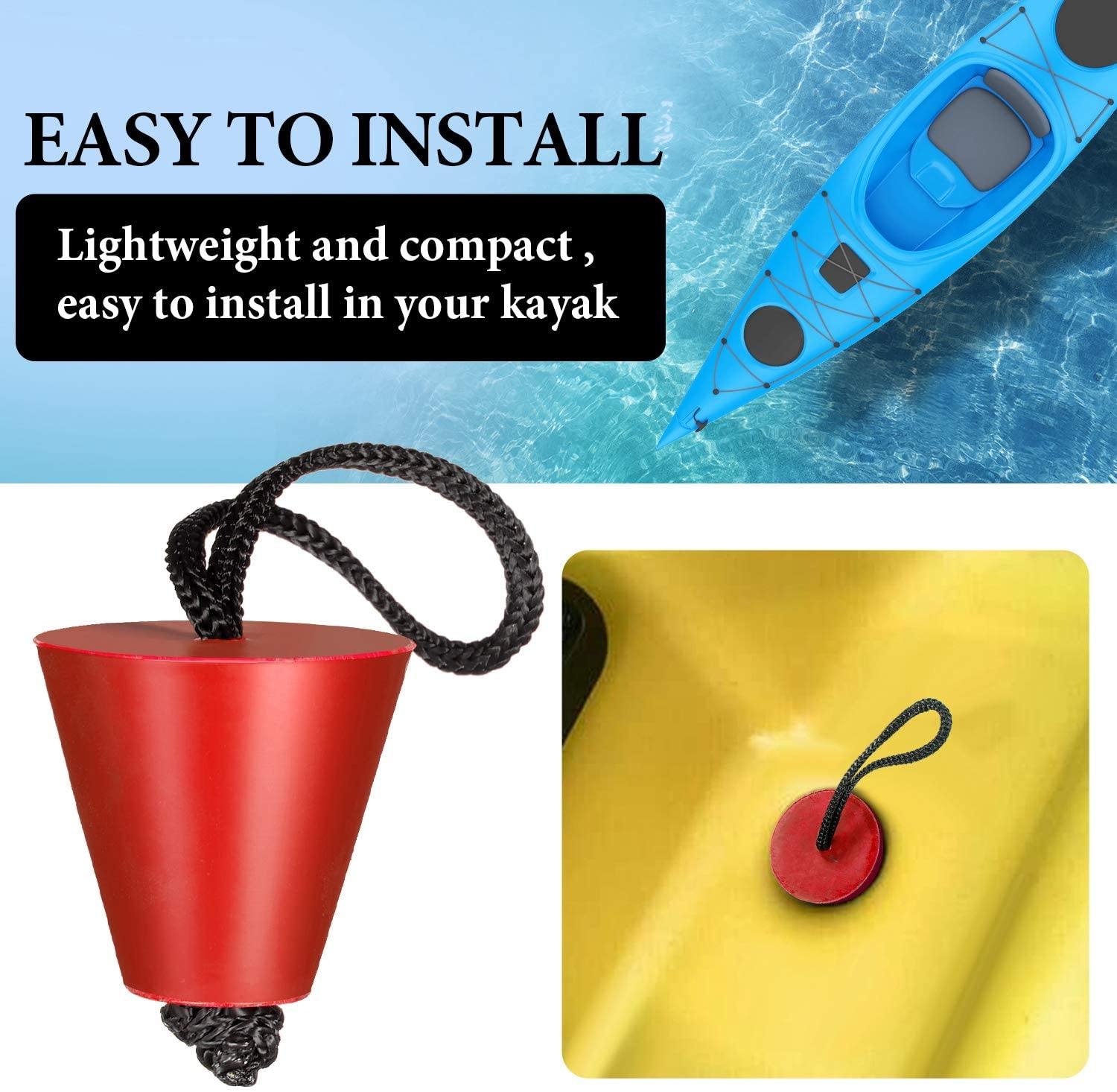 12 Packs Universal Kayak Scupper Plug Kit for Native Kayaks Hobie Kayaks Wilderness Systems Kayaks Perception Kayaks and More