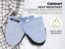 
                        
                          Muat gambar ke penampil Galeri, Cuisinart Chambray Neoprene Mini Oven Mitts, 2 Pack – Heat Resistant to 400 F . - JOY2ESpree
                        
                      