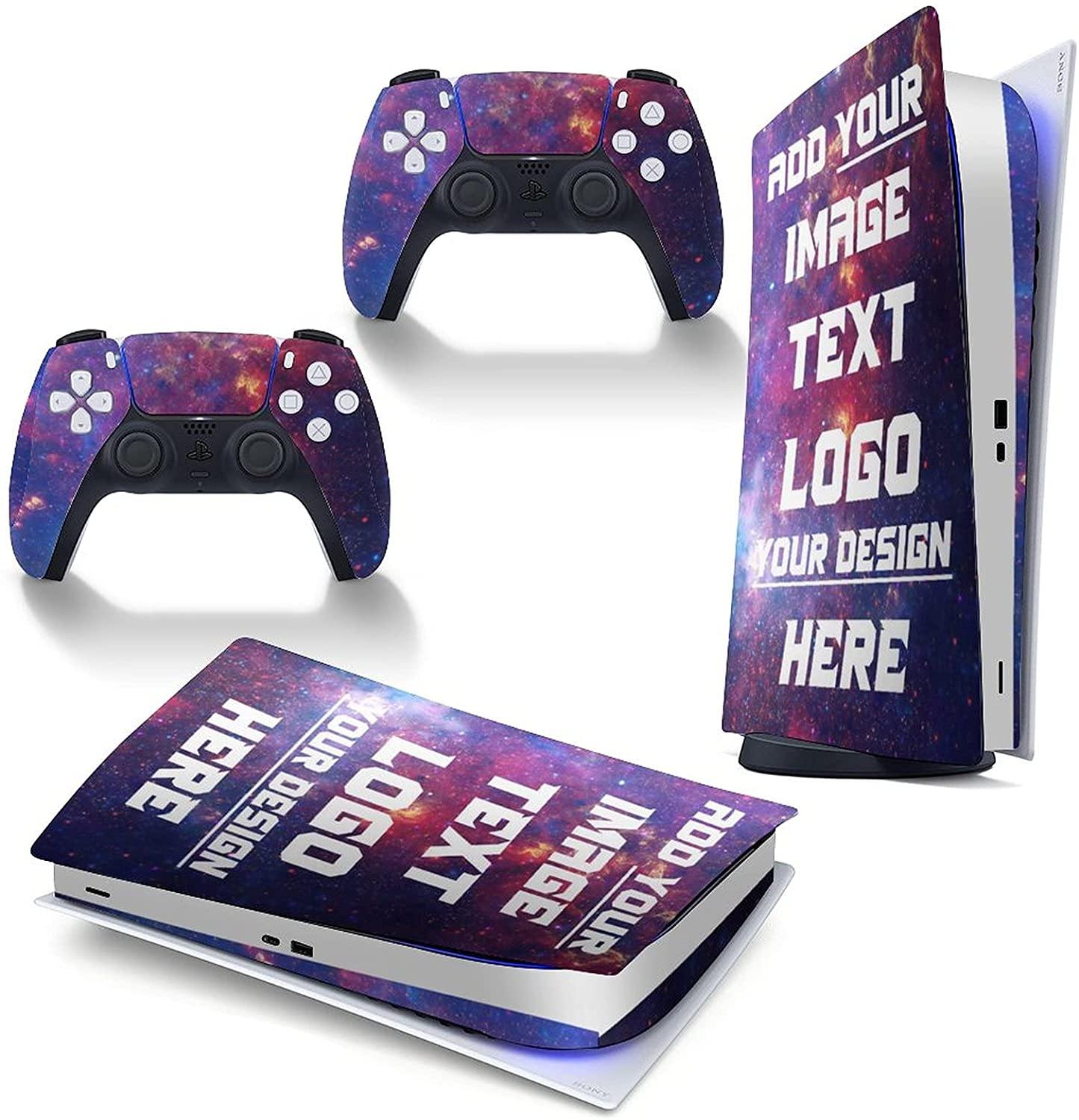 Custom Skin for PS5 Console and Controllers,Personalized Vinyl Sticker Compatible with Playstation 5 Standard Edition - JOY2ESpree