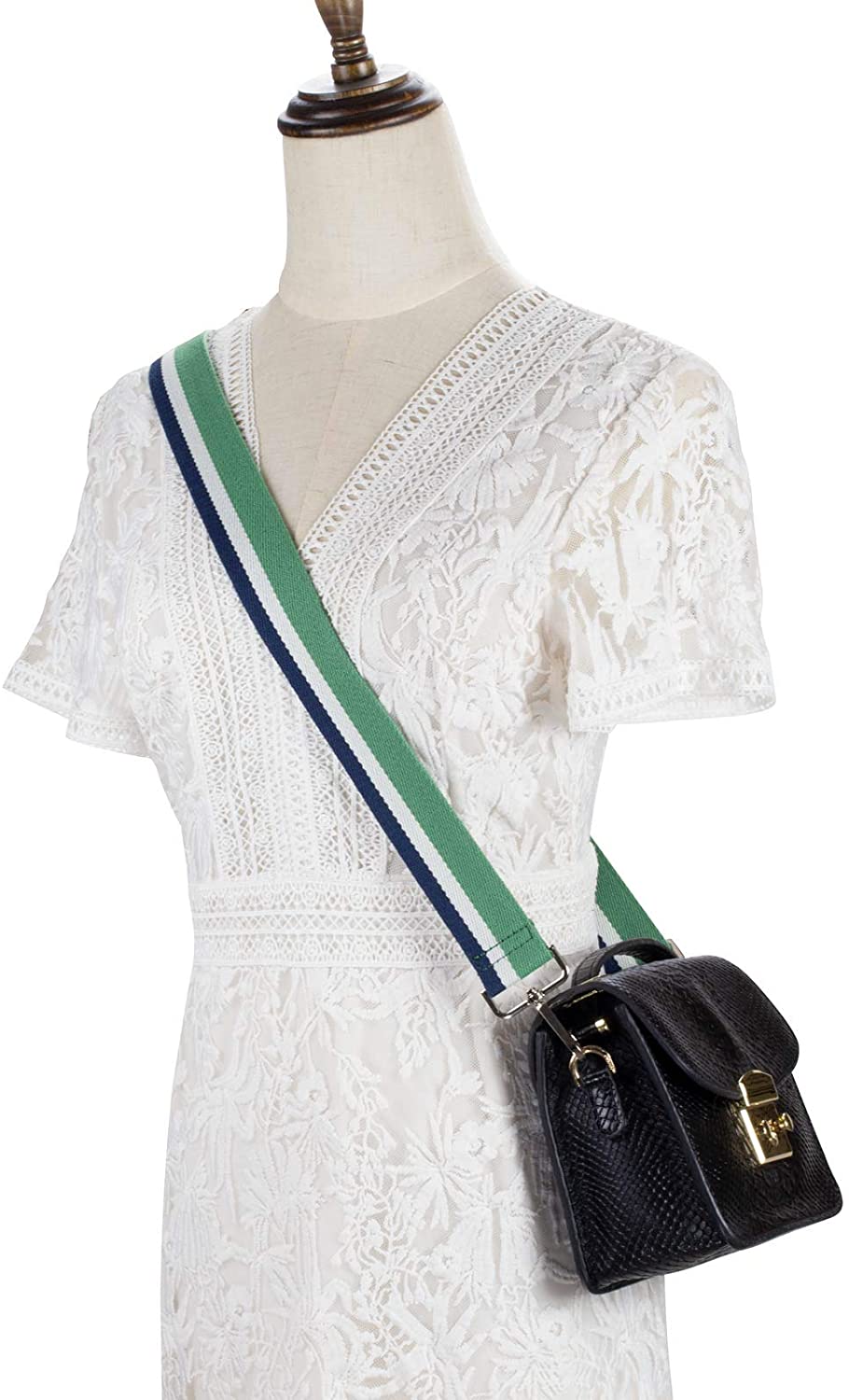 Allzedream Purse Strap Replacement Crossbody Handbag Stripe Wide Adjustable