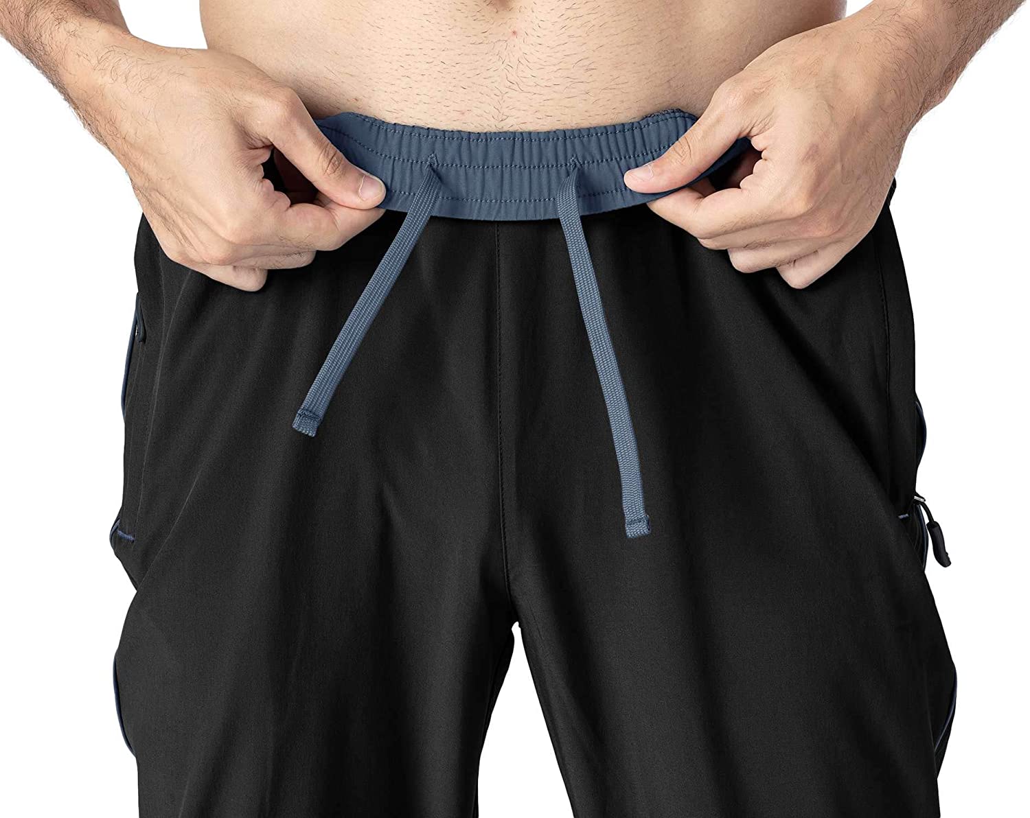 Rdruko Men's Jogger Casual Pants Lightweight Breathable Quick Dry Hiking Running Outdoor Sports Pants